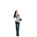Women's Retro Hot Girl Low Waisted Skinny Jeans Distressed Washed Casual Trousers Floor Length Cotton Polyester Autumn Wear_ecoleips.com