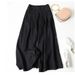 Summer Women's Culottes Cotton Linen Cropped Wide Leg Pants Elastic Waist Casual Palazzo Trousers With Pockets_ecoleips.com