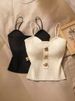ng2510292 2025 Summer New Style Little Knitted Tube Camisole Vest Inner Women's Outer Wear Sleeveless Beautiful Back Short_ecoleips.com