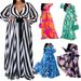 Women's Clothing Plus Size Fashionable Casual Dress, V Neck Plus Size Floral Print Full Skirt, Perfect For Vacation And Beach Relaxation._ecoleips.com