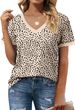 Geifa Womens T Shirts Short Sleeve V Neck Loose Casual Summer Tops 2026 With Pocket_ecoleips.com