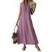 Women's Clothing Summer Women's Sleeveless V Neck Long Dress Style Elegant Back Zipper Clothing For Formal & Casual For Women_ecoleips.com