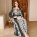 Women's Digitally Printed Robe Muslim Fashion Clothing Hot Selling Cross Border_ecoleips.com