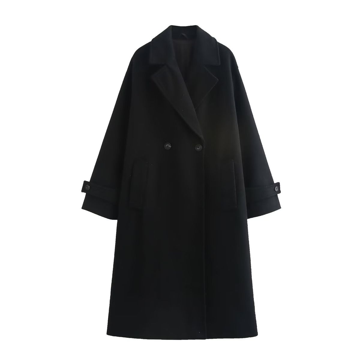 New Women's Lapel Medium And Long Casual Loose Woolen Coat Coat_ecoleips.com