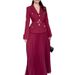 Women's Clothing Solid Color Temperament Lapel Suit Pleated Skirt Suit_ecoleips.com