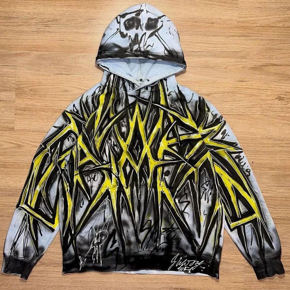 Gothic Spider 3D Print Hoodie for Men And Women Punk Loose Fitting Streetwear Pullover Sports Top Trendy European American Style_ecoleips.com