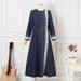 2025 New In-Stock Robe With Southeast Asian Pattern Print, Fashionable And Elegant Long-Sleeved Loose Dress_ecoleips.com