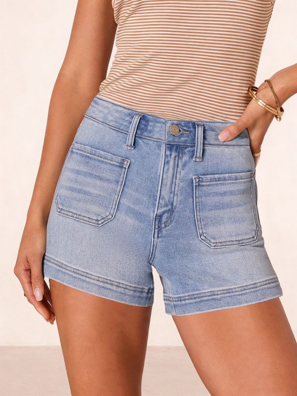 Women's Clothing Women's Denim Shorts Style Comfortable Classic Washed Stretch Trendy Hot Selling For Formal & Casual For Women_ecoleips.com