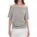 In-stock Niche One-shoulder Loose Off-shoulder Short-sleeve T-shirt With A Simple, Casual, Slanted Shoulder Stacked_ecoleips.com