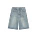 2025s Women's Summer Petite Straight Slimming High Waist American Style Loose Wide Leg Mid-Length Jeans_ecoleips.com