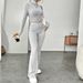 Voya Hot Selling Women's Solid Color Simple Style Fashion Set For Spring And Summer Fashion, Casual Sports Style Temperament Two-piece Set_ecoleips.com