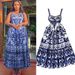 Ethnic Style Waist Slimming Suspender Dress Summer Women's High End Printed A Line Long Skirt_ecoleips.com