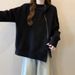 Irregular Double-zipper Hooded Sweatshirt Spring Style, Plus-size Design For Slightly Plump Women, Covers The Belly,_ecoleips.com