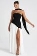 Women New Arrival Solid Maxi Dress Bandeau Neck Backless High Side Slit High Waist Sexy Elegant Party Evening Long Dress_ecoleips.com