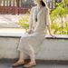 2023 Summer New Chinese Style Embroidered Diagonal Collar Cotton-Linen Three-Quarter Sleeve Dress For Women, Modified_ecoleips.com