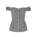 AD233 Spring/Summer New French Sweet Slim Fit Sexy Fashion Versatile Striped Short Sleeve Shirt T-shirt_ecoleips.com