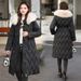 Women's Long Puffer Jacket With Faux Fur Trim Hood Winter Warm Coat Slim Fit Windproof Outerwear (Black/Beige/Brown/Khaki)_ecoleips.com