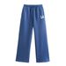 Women's Clothing Spring New Style College Style Long Sleeved Sweater Casual Pants Suit_ecoleips.com