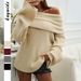 Diyun European And American Elegant Solid Color Long Sleeve Sweater Top Women's Fashion 2025 Foreign_ecoleips.com
