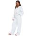 Women's Casual Loose Solid Color Hooded Cardigan And Pants Two Piece Set Spring/Autumn Full Length Fashion Outfit_ecoleips.com