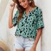 Aria Basics Aria Basics Independent Brand Quality Cross-border European And American Women's Clothing 2025 Summer New Printed V-neck_ecoleips.com