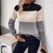 Women’s Color-Block Knit Sweater – Oversized Round Neck Long Sleeve Pullover | Cozy & Stylish (S-XL)_ecoleips.com