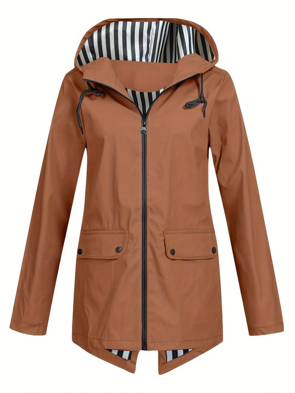 Best-Seller Women's Lightweight Windbreaker Jacket – Hooded Zippered Outdoor Coat (S/M/L/XL/XXL, White/Black/Gray/Burgundy/Navy/Brown/Teal/Beige)_ecoleips.com
