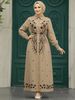 Elegant Embroidered Loose-Fit Maxi Dress With Lapel Collar – Boho Chic Women's Dress In 6 Colors (White, Red, Brown, Green, Black, Khaki)_ecoleips.com