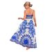 Women's Floral Print V-Neck A-Line Slip Dress - Elegant Summer Sleeveless Sundress For Casual And Special Occasions_ecoleips.com