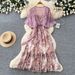 Spring New Women's Korean Style Two Piece Set Elegant Floral Print Dress Relaxed Stylish Commuter Outfit_ecoleips.com