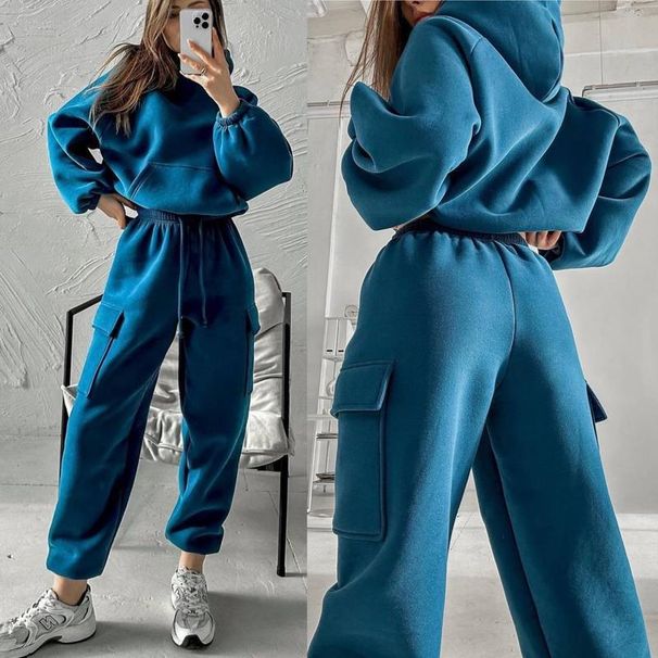Women's Clothing autumn and winter women's clothing new fashion sports leisure sweater suit_ecoleips.com
