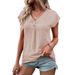 Spring And Summer Women's New Collection Of Solid-Color Button-Up Fashionable Short-Sleeved Tops For Women_ecoleips.com