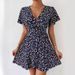 2025 Women's Dress New Cross-Border European And American Hot-Selling Sexy Floral Lace-Up Waist-Cinching Short_ecoleips.com