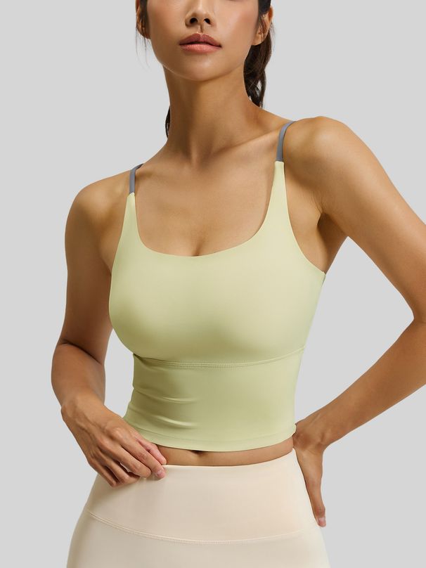 K Thin Shoulder Strap Sports Underwear Women's Chest Mat Fitness Yoga Back Tank Top_ecoleips.com