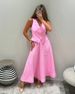 French Elegant Cotton Linen A-Line Lo Skirt For Women Summer Ins Little Pink Two-Piece Set Women's_ecoleips.com