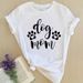 Eurean And American Cross-border Foreign Trade Women's Clothing Cartoon Animal Print Round-neck Short-sleeve T-shirt_ecoleips.com