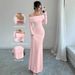 Women's Off-Shoulder Bodycon Dress - Elegant Slim Fit Bandage Dress For Fall_ecoleips.com