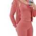 Women's 3-Piece Hooded Fleece Vest Set - Winter Warm Layering Outfit With Zip-Up Jacket & Long Sleeves_ecoleips.com