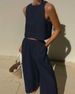 Daily Street Women's Simple Style Solid Color Polyester Pants Sets Pants Sets_ecoleips.com