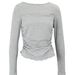 AD882 Spring Relaxed Thin Rolled Edge Slimming Base Shirt 2025 New Simple Solid Color Long Sleeve T-Shirt For Women_ecoleips.com