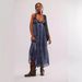 New European American 2024 Bohemian Style Strapless Long Dress With High Waist, V-Neck, Floral Print, And Sexy Design_ecoleips.com