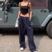 Women's Clothing Personality Trend Drawstring Leisure Elastic Waist Multi Color Trousers_ecoleips.com