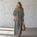 Spring Striped Off-Shoulder Dress For Women Elegant Casual Thin Summer Fashion England Style Adult Clothing_ecoleips.com