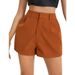 High-Waisted Wide-Leg Linen Shorts With Pockets - Flowy Casual Summer Shorts For Women, Comfortable Elastic Waistband, Loose Fit Trousers_ecoleips.com