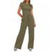 2026 European American Foreign Trade Women's Two-piece Casual Set: Short-sleeved Top And High-waisted Wide-leg_ecoleips.com