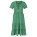 In Tock: New European American Tyle, Popular On AliExpre, Wih, And Amazon, Quare-neck Puff-leeve Floral Long_ecoleips.com