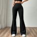 AD135 European And American Women's Clothing, New Spring/summer Solid Color High-waisted Fashion Casual Slim-fit Flared_ecoleips.com