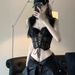 New Lace Camisole Small Chest Push-Up Inner Top Pure Desire Style Fishbone Bra Outer Wear Slimming Women's_ecoleips.com