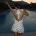 European And American Style 2026 Spring New Fashion Halter Neck Backless A-line Slimming Polka Dot Print Tie Dress_ecoleips.com