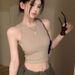 Sweet And Spicy Girl Versatile Backless Tank For Women, New Summer Slim-Fit Short Camisole Top_ecoleips.com